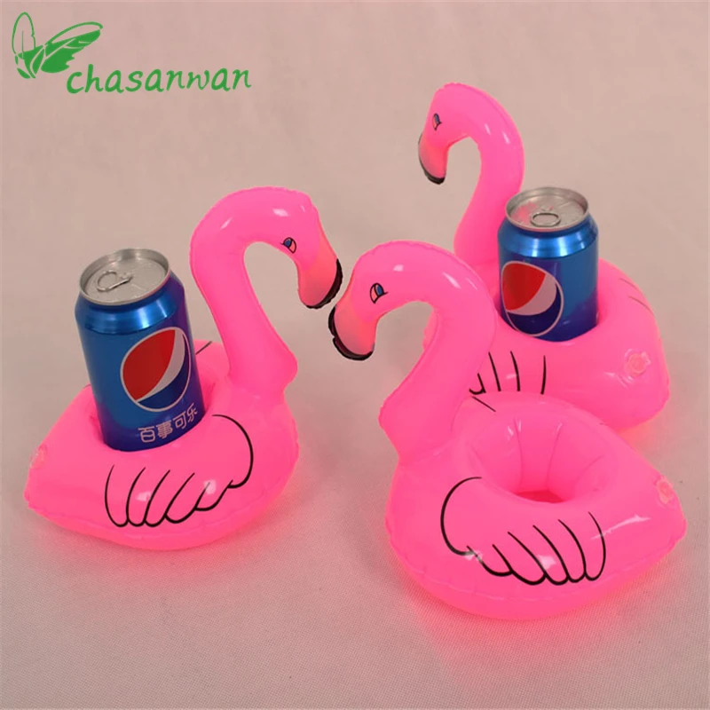 

10PCS Mini Pink Flamingo Inflatable Drink Holders Floating Toy Pool Can Party Bath Bachelorette Party Supplies Free Shipping,Q