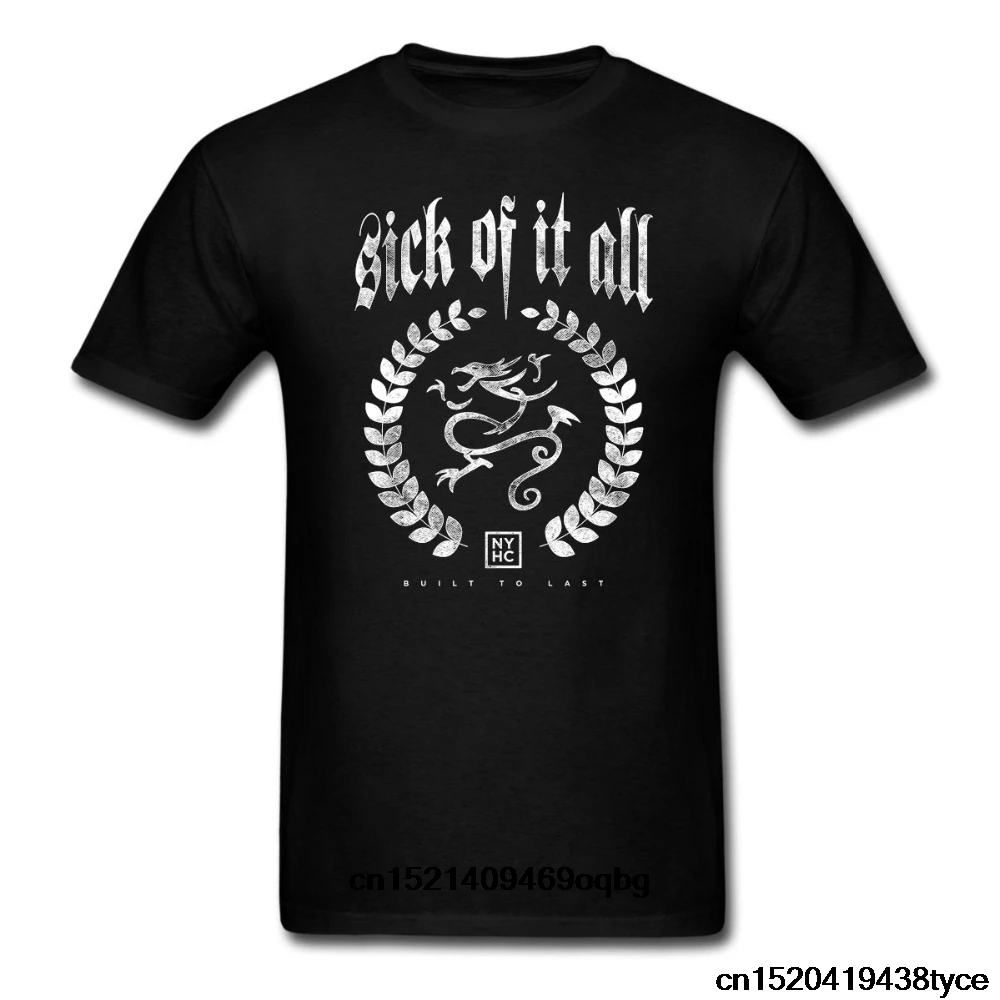 Sick of It All Built To Last T-Shirt Men and Women NYHC Hardcore Punk Tee big Size S-XXXL | Мужская одежда
