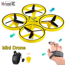 NEW Mini Drone Wristband Control Infrared Obstacle Avoidance Hand Control Altitude Hold 2.4G Quadcopter for Kids Toy Gift ZF04