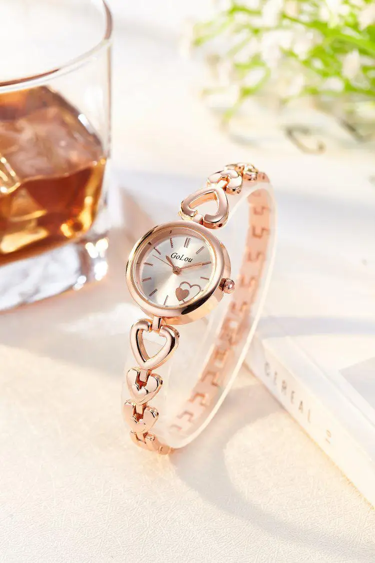 Лидирующий бренд, часы из розового золота, женские Роскошные наручные часы с браслетом из нержавеющей стали, женские модные часы, женские кварцевые часы, relogio - Цвет: rose gold