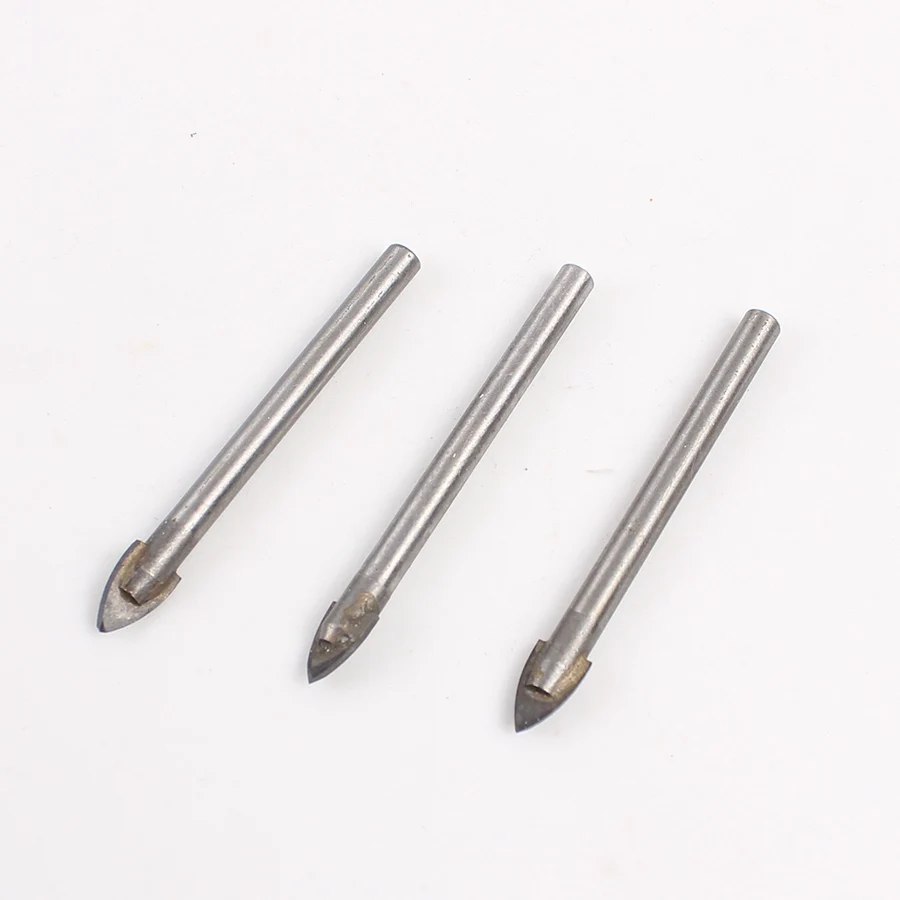 3pcs Glass Marble Porcelain Spear Head Ceramic Tile Drill Bits 8mm