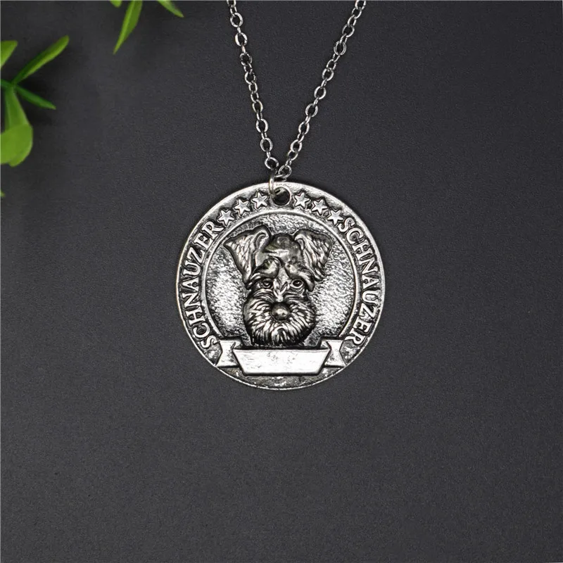 

Elfin New Vintage Retro Schnauzer Necklace High Quality Schnauzer Pendant Necklace Women Pet Dog Pendant Jewelry