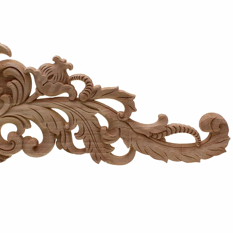 VZLX Wood Home Decoration Accessories Wooden Cupboard Doors Windows Small Decorative Floral Applique Mini Crossbow
