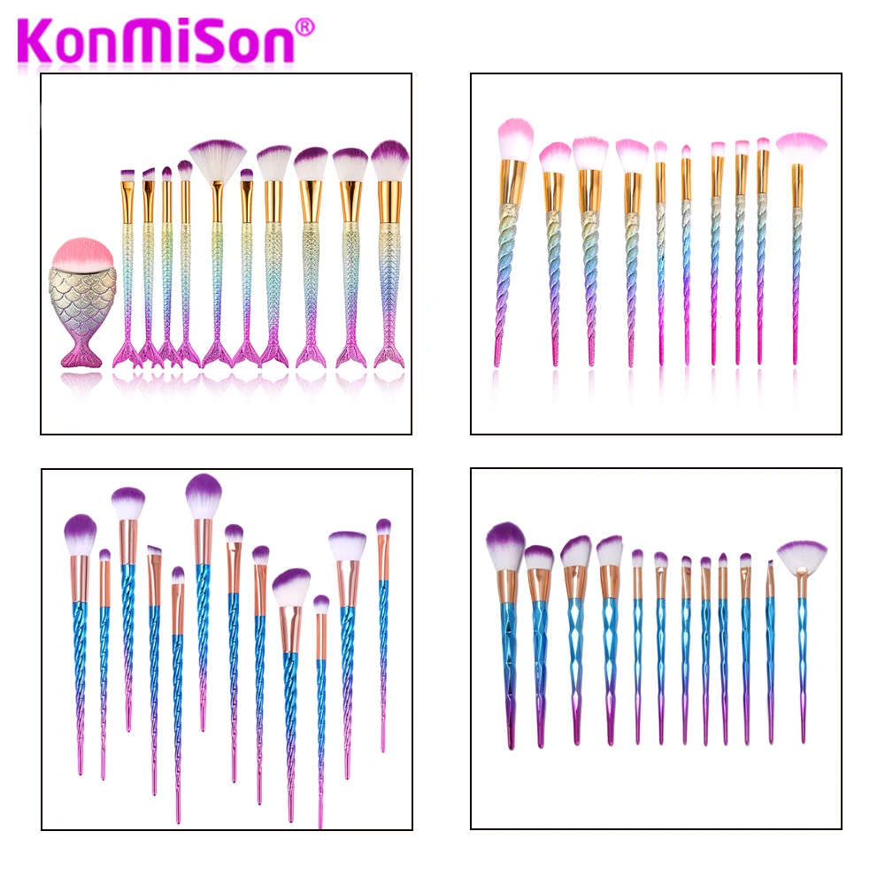 Konmison набор кистей для макияжа Радужный градиент Алмазный Косметическая основа кисть основа тени для век Румяна Пудра макияж набор кистей