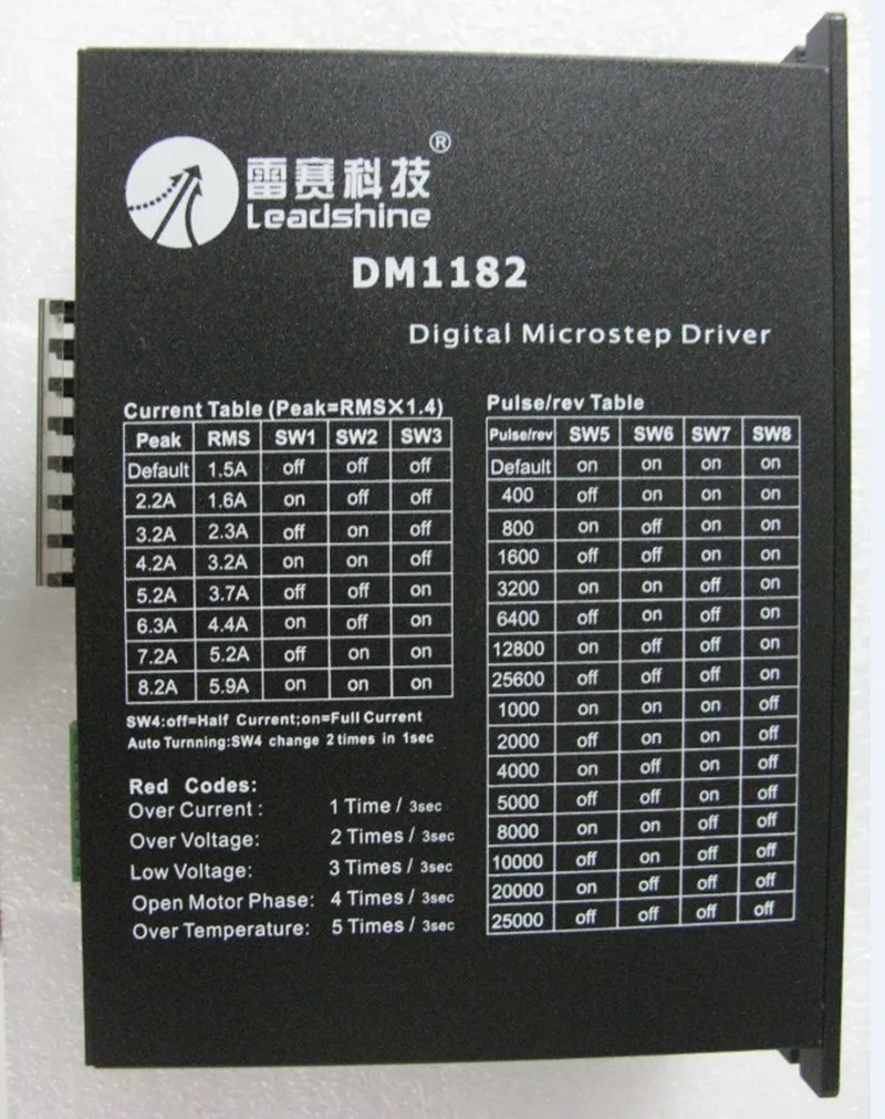 DM1182 обновление ND1182 Leadshine NEMA34 NEMA42 2 фазный Драйвер шагового двигателя 110 В