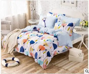 

2017 New High Quality 3/4Pcs Bedding Set Sheet Pillowcases Duvet Cover Set Without Comforter Home Textile Kids Bedroom Decor
