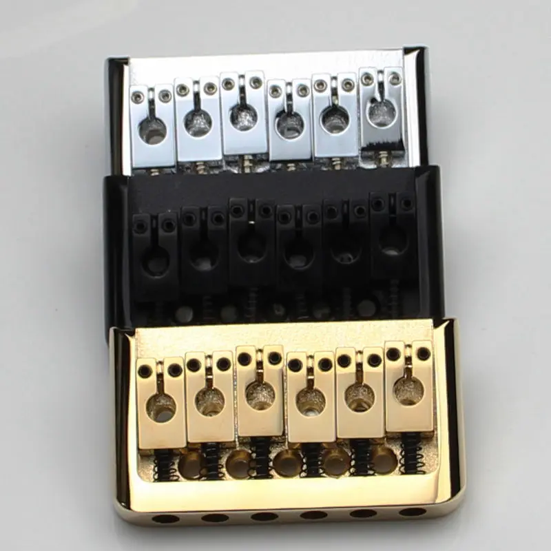 

1pcs NEW 6 string Saddle Bridge for Electric Guitar/Strings through body BN101 chrome/black/gold