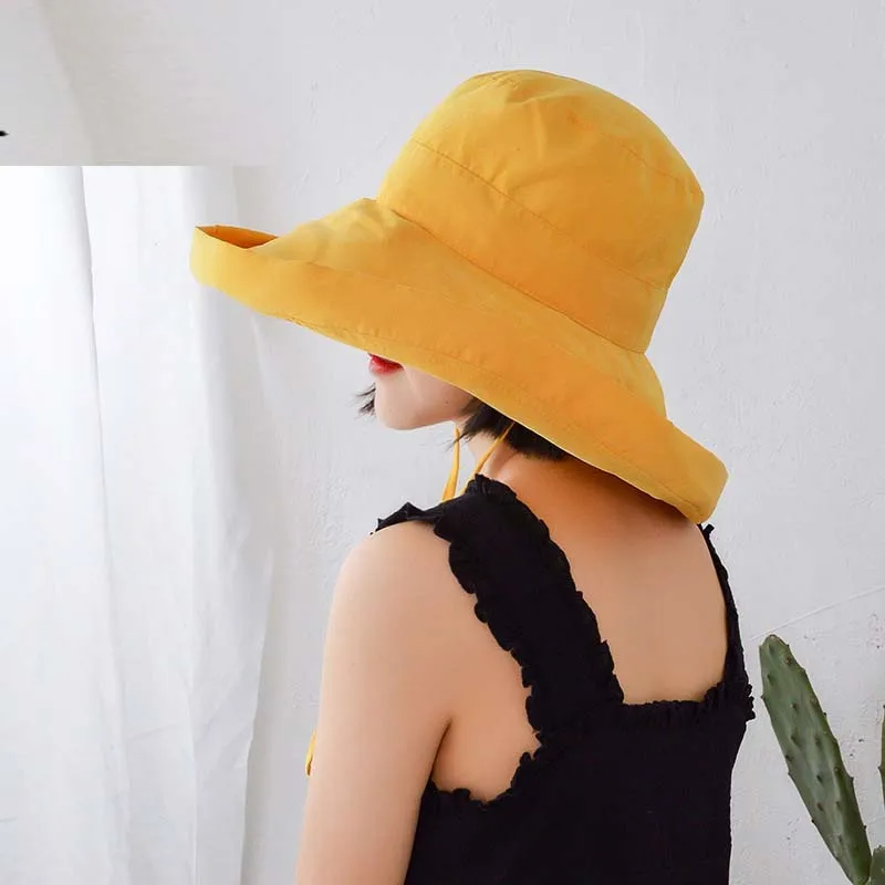 Женская шляпа от солнца летняя Двусторонняя UPF 50+ пляжная шляпа складная шляпа с широкими полями