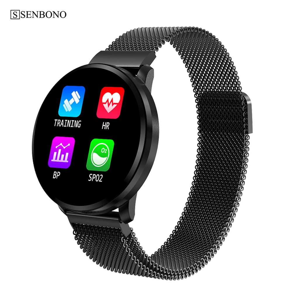 

SENBONO CF68 Smart watch IP67 waterproof Tempered glass Activity Fitness tracker Heart rate monitor Sports Men women Smart band