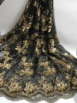 

unique JIANXI.C-82221 embroidered lace fabric super Quality Tulle Lace Fabric with sequins African French lace fabric