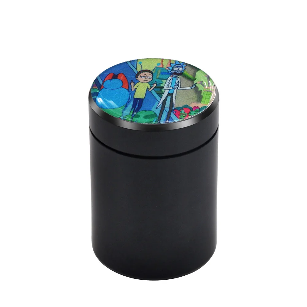 Рик и Морти коробка для таблеток водонепроницаемый герметичный алюминиевый чехол для лекарств держатель бутылки Контейнер бутылка для/травы/табака хранения