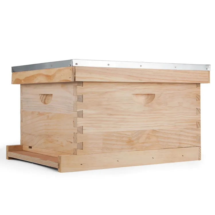 Top Quality Lang stroth Bee Hive 10 Frame 1 Deep Brood Box w/ Frames