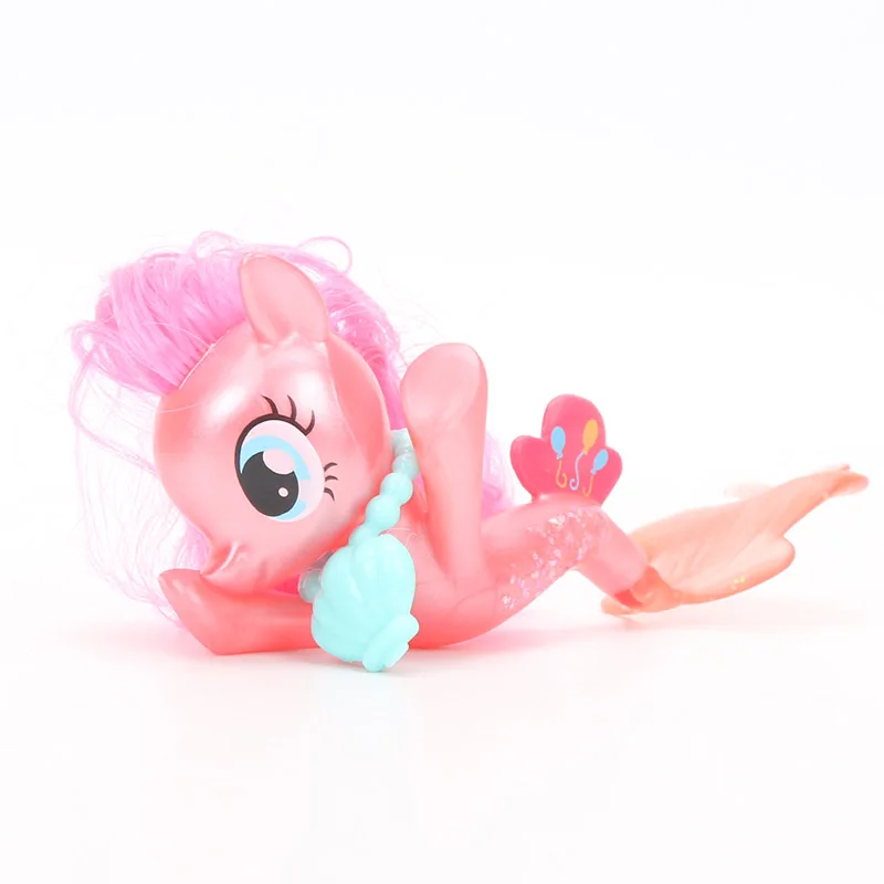 Новый фильм My Little Pony Fluttershy Rarity Pinkie Pie Seapony ПВХ Фигурки блестящие пони