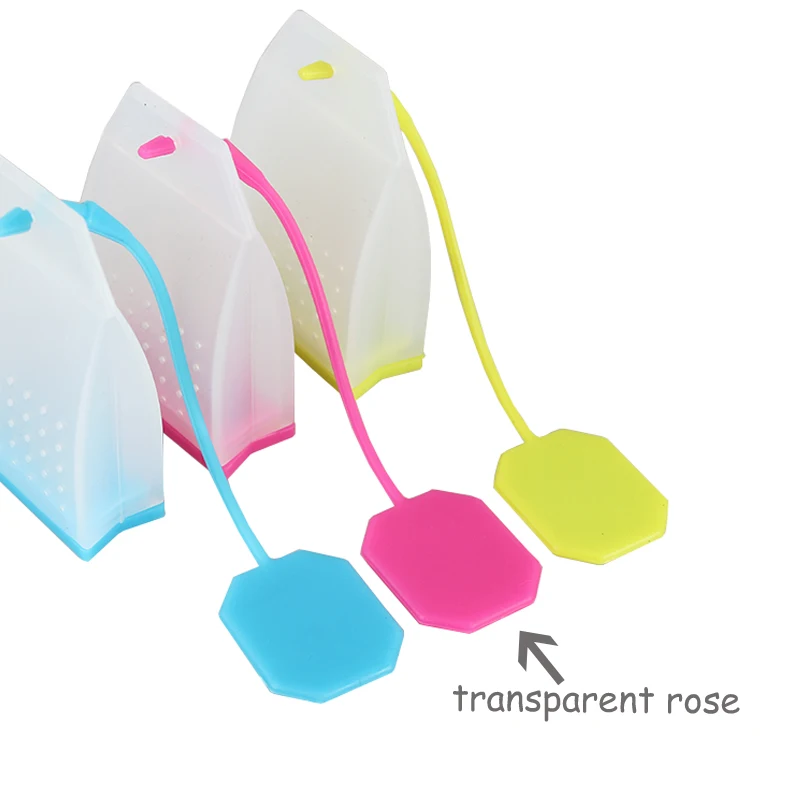 Инструменты для кухни дома чайные мешки чайное ситечко травяной чай для заварки красочные стильные фильтры ароматизированные чайные инструменты чайная посуда - Цвет: transparent rose