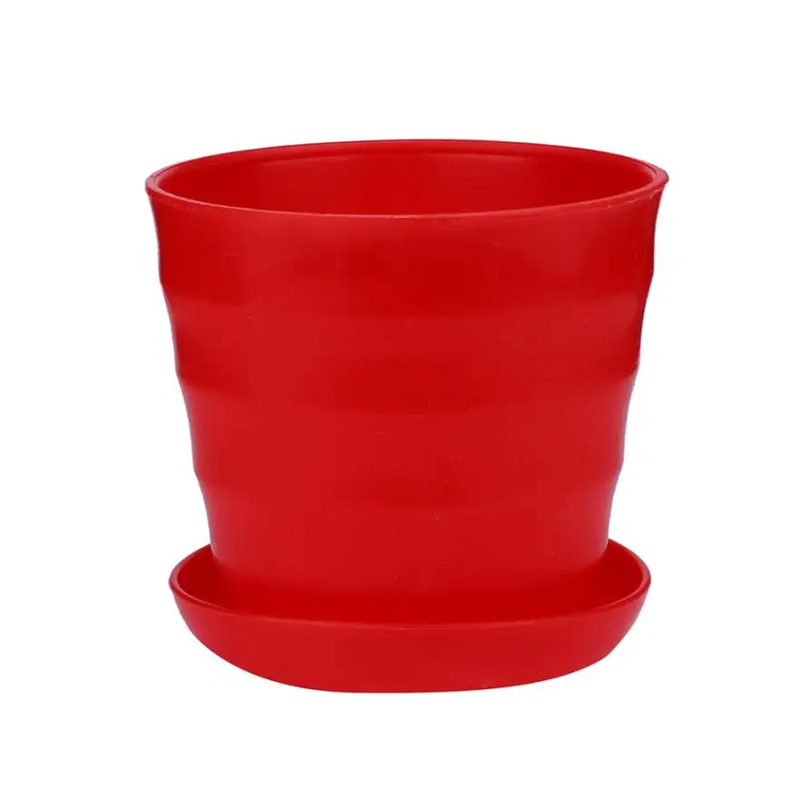 

1Pcs Plant Pot Colourful Mini Plastic Flower Pot Succulent Plant Flowerpot Home Office Decor pqw0704