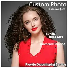 Пользовательские фото! Полная квадратная/круглая дрель 5D DIY алмазная живопись персональная индивидуальная вышивка крестиком 3D Мозаика вышивка Декор Христос GT