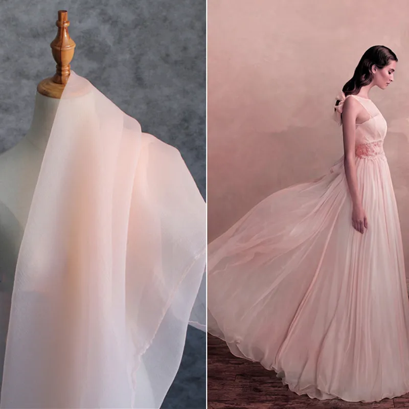 

Bright Skin Powder Texture Yarn Fold Bubble Perspective of Eugene Yarn Handmade Diy Lace Designer Fashion Fabric