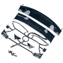 Black 1/10 RC Car Body Rear Spoiler Tail Wing Side Mirror For RC Car Vehicles Toys Accessory