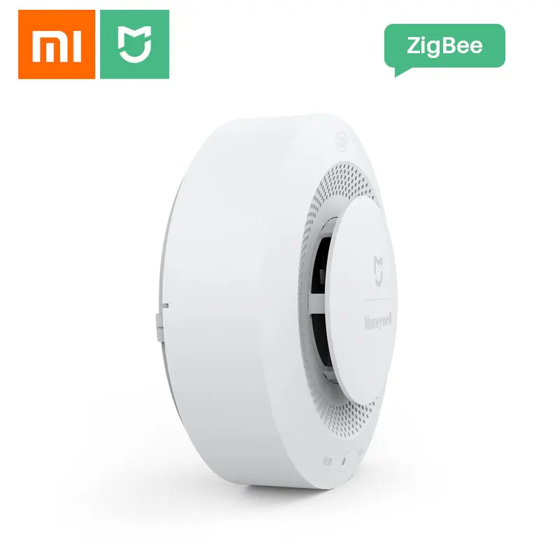 Online Xiaomi Smoke Detector Honeywell Sensor Mijia Fire Alarm Audible Visual Alarm Work With Gateway 2 Smart Home Remote APP Control