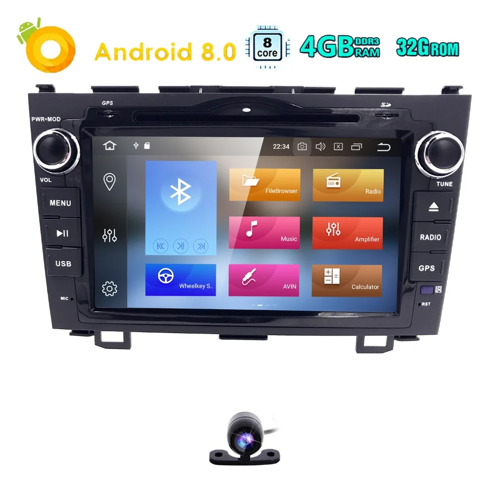 

Android 8.0 HD 1024*600 Car DVD Player Radio For Honda CRV 2007 2008 2009 2010 2011 4G WIFI GPS Navigation Head Unit 2 din 2GRAM