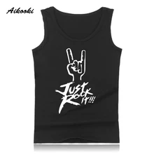 Aikooki просто рок-жилет для мужчин и женщин, Повседневная хлопковая дышащая майка без рукавов, топ в стиле хип-хоп, летний мужской женский модный жилет, топы с принтом