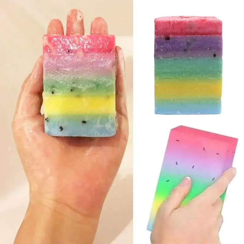 New Arrivals Thailand Fruit Soap White Plus Soap Mix Color Plus Five Bleached White Skin Gluta Rainbow Soap