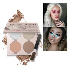 2017 Highlighter Glow Kit Palette 4 Colors Face Bronzer Highlighter Powder Makeup Illuminator Highlighter D2