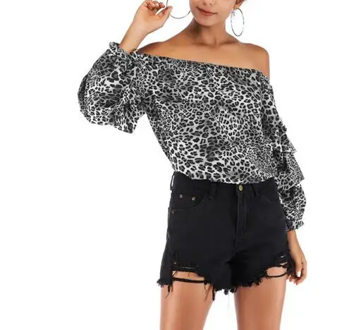 Off Shoulder Tube Blouse Floral Print Chiffon Shirts Women Tops Sexy long sleeve Strapless Backless Summer Female Shirts