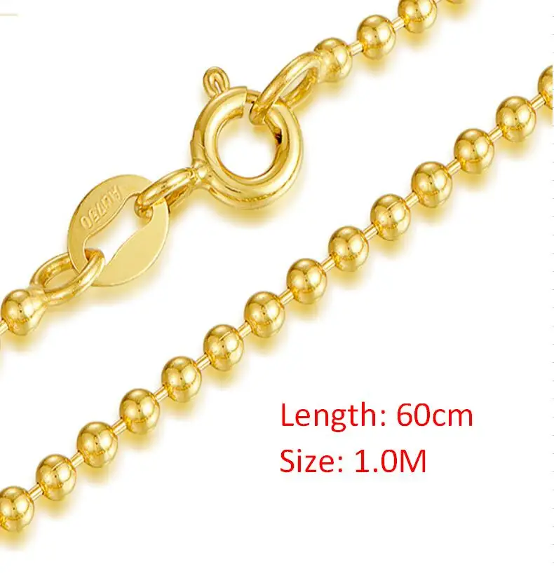 Aazuo настоящий бриллиант 18 К желтое золото Ins queen Золотая монета Круглый свободный кулон ожерелье подаренный для женщин Au750 40-60 см - Цвет камня: O Chain 60CM 1m