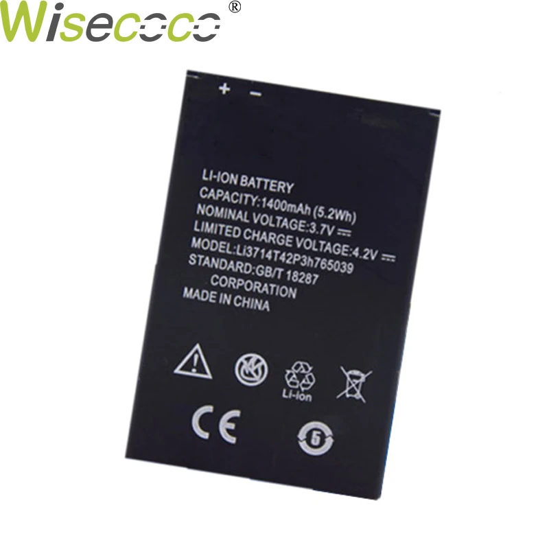 WISECOCO 2 шт. новый оригинальный аккумулятор 1400 мАч Li3714T42P3h765039 для ZTE Blade Q3 T230 AF3 T220 A3 T221