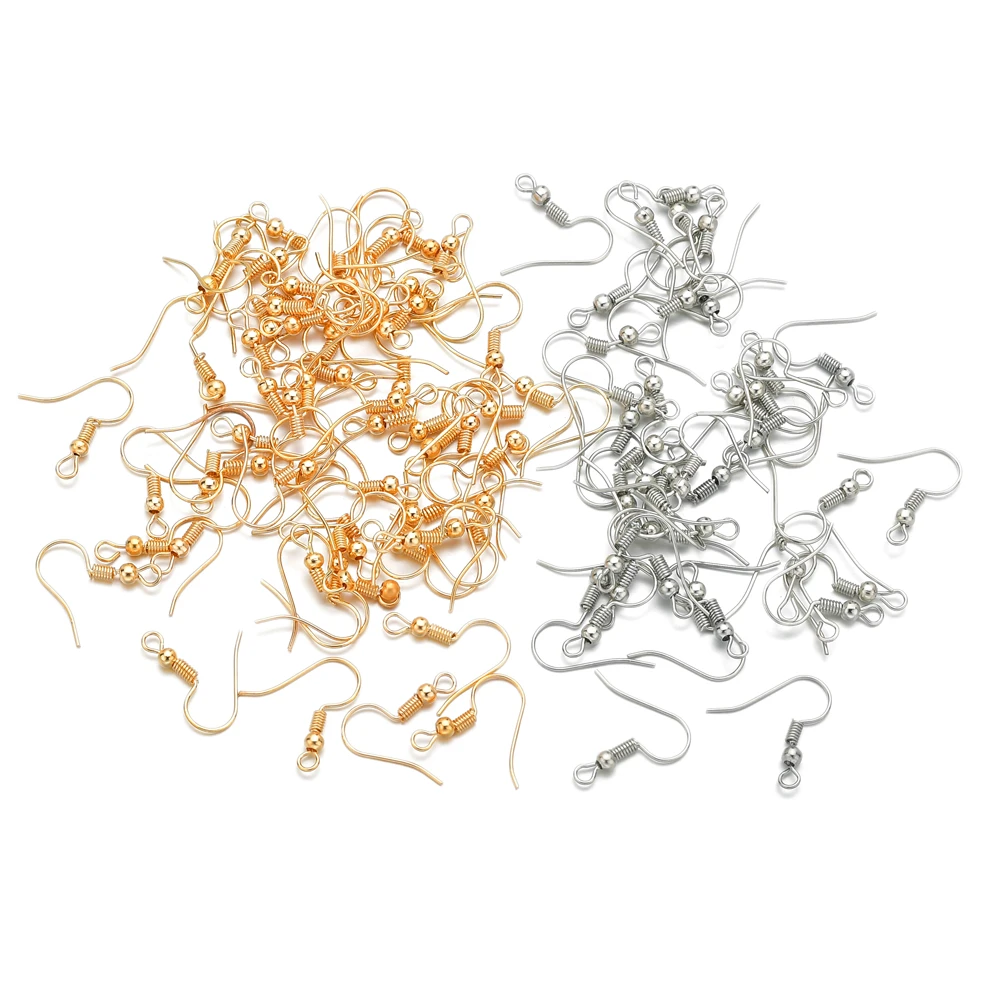MESTILO 100 шт./компл. из нержавеющей стали золотые серебряные серьги застежка-крючок ушной проволоки DIY ювелирных изделий серьги ручной работы Новые