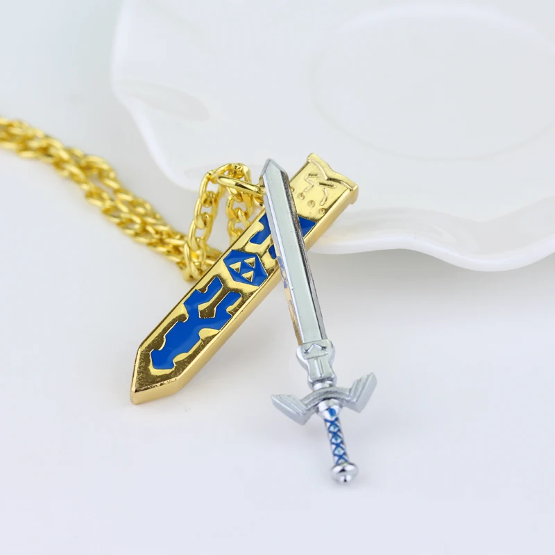 Game Legend Of Zelda Removable Master Sword Cool Pendant Gold Color