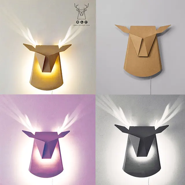 Mindyn, luz LED para niños, DIY, lámpara hecha a mano, paquete de material, pasillo creativo, lámpara de ciervo para pared, artesanía|Juguetes artesanales| - Mindyn, luz LED para niños, DIY, lámpara hecha a mano, paquete de material, pasillo creativo, lámpara de ciervo para pared, artesanía|Juguetes artesanales| -
