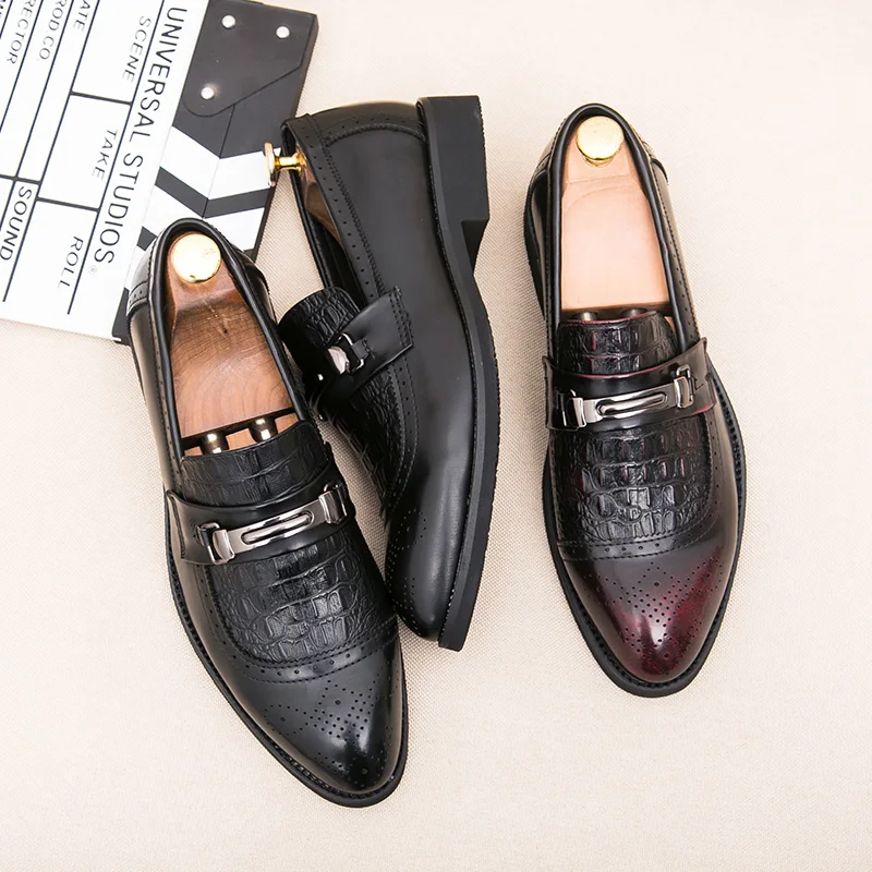 fish snake skin leather shoes men luxury brand formal italian desinger male footwear formal dress working oxford shoes for men (29)