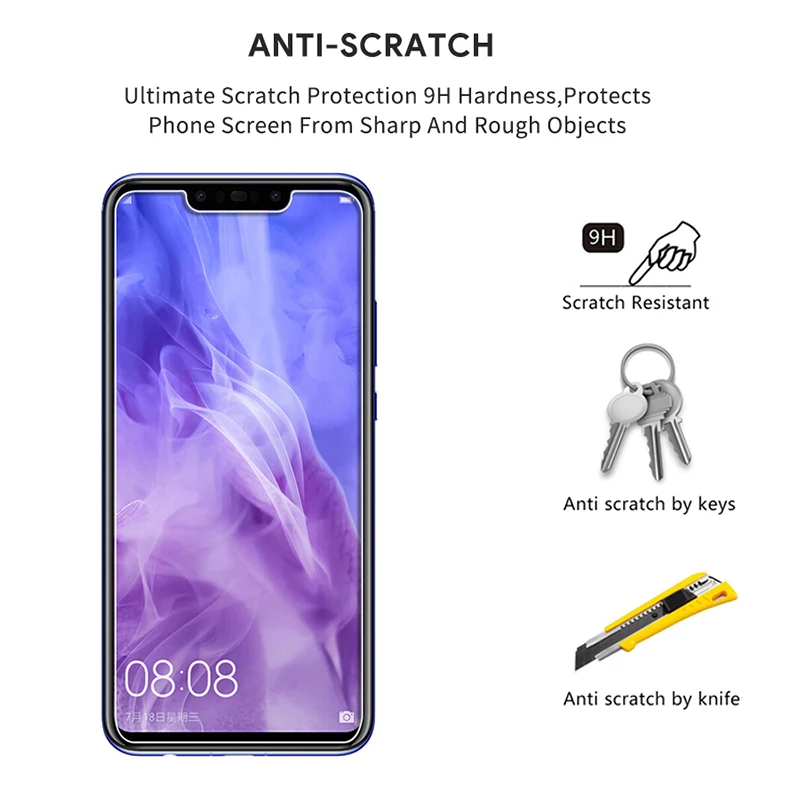 2 шт. защитное стекло на для huawei mate 20 Lite облегченное Закаленное Защитная пленка