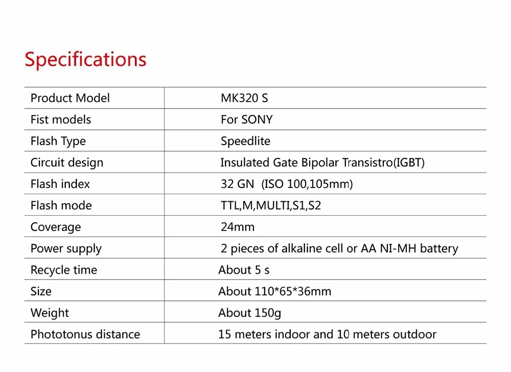 Meike MK320S ttl Вспышка Speedlite для sony беззеркальных Камера A7 A7R A7S A7II A77II A6000 NEX-6 A58 A99 RX1 RX1R RX10 RX100II+ подарок