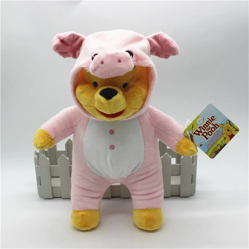 

1pcs 30cm high quality cute bear dressed up Piglet Pig plush soft doll