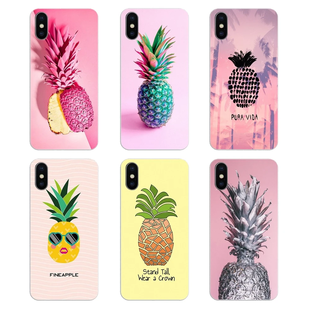 

colorful pink gold Pineapple Cell Phone Cover For HTC U11 One M7 M8 A9 M9 M10 E9 Desire 630 530 626 628 816 820 Motorola G G2 G3