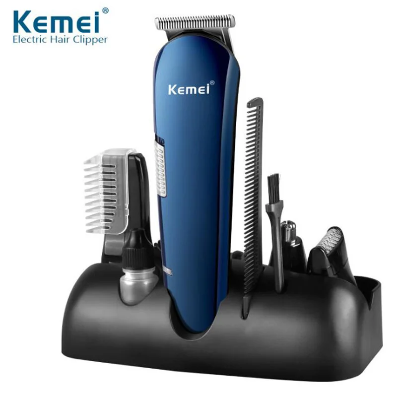 

Kemei KM-550 5 in 1 Hair Clipper For Men USB Electric Shaver Rechargeable Nose Hair Trimmer Men's Epilator