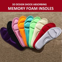 Популярная женская обувь на высоком каблуке Мужская обувь женская стелька для ног Массажная Подошвенная фасциит 4D дизайн амортизирующая стелька из пены с эффектом памяти новинка