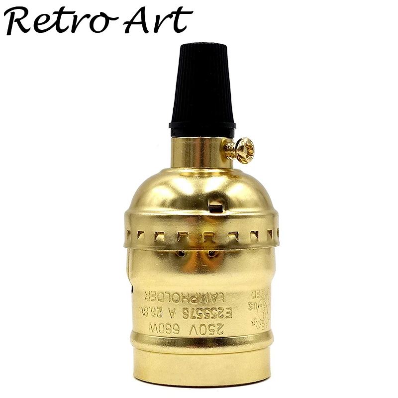 

aluminum lamp socket E26 E27 vintage pendant lampholder golden lamp base