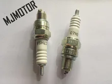 2pcs lot C7HSA Spark Plug for 139QMA B 50 150cc GY6 Engine 4 Stroke Scooter