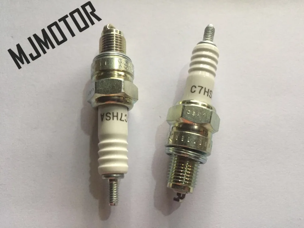 (2pcs/lot) C7HSA Spark Plug for 139QMA/B 50 150cc GY6 Engine 4 Stroke Scooter Honda CBT Motorcycle ATV Moped Go Kart Parts | Автомобили и