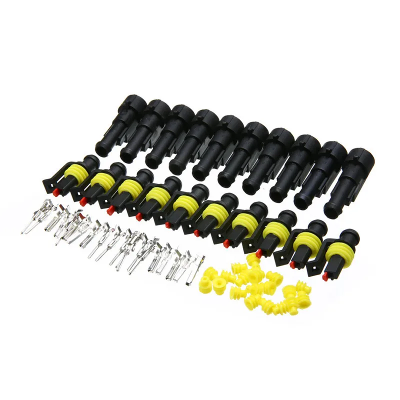 10 комплектов автомобиля 1 контактный способ герметичный водонепроницаемый электрический провод разъем Набор для мотоцикла автомобиль Лодка