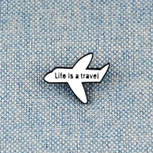 Жизнь это путешествие эмалированная брошь-кнопка самолет Нагрудный значок