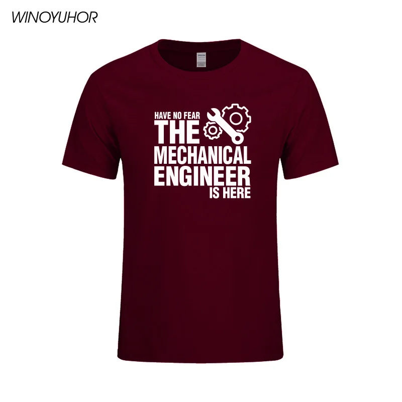 Have No Fear The Mechanical Engineer Is Here T Shirt Novelty Funny T-shirt Mens Clothing Short Sleeve Tops Camisetas Masculina