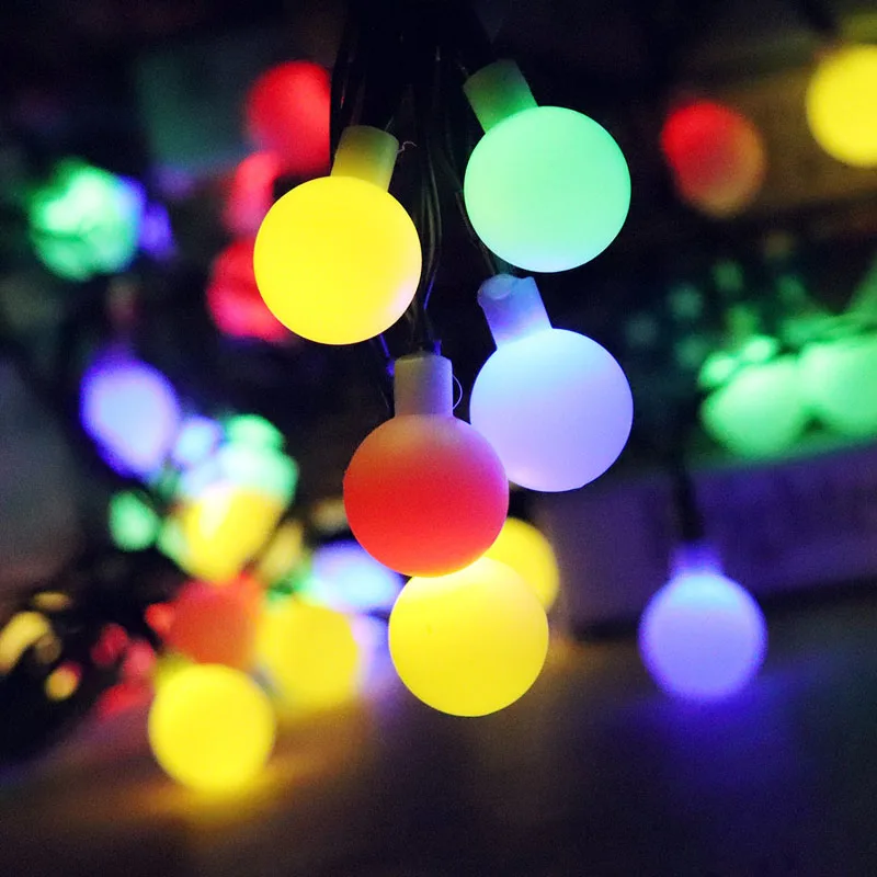 Small white ball-solar string lighs (16)