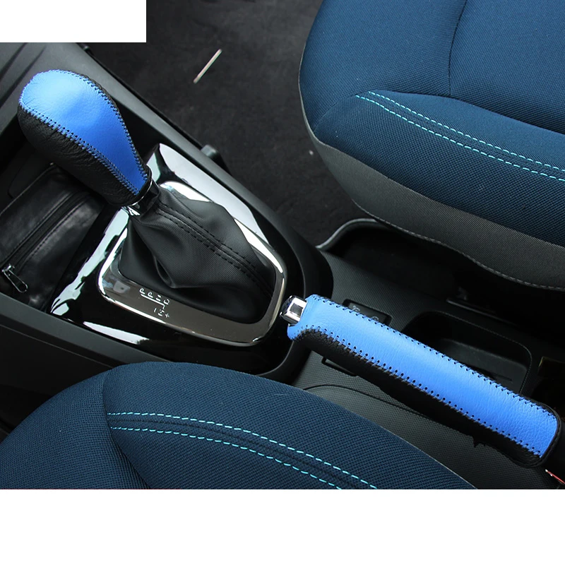 

lsrtw2017 fiber leather car gear lever cover handbrake cover for renault captur 2013 2014 2015 2016 2017 2018 2019