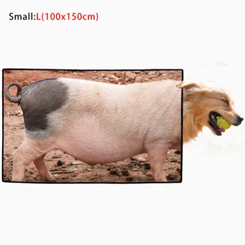 

3D Printing Pet Blanket M/L/XL Soft Cushion Pattern of Pig Body Big Dog Cat Blanket