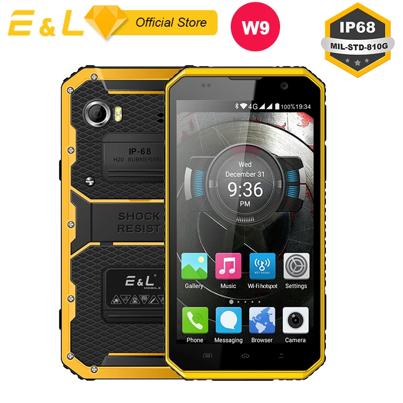 E & L W9 водонепроницаемый смартфон дюймов 4G ips Full HD Мобильный телефон Восьмиядерный